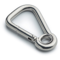 Карабин ART 8322 асимметричный с кольцом, нержавеющая сталь Купить карабин art 8322 асимметричный с кольцом, нержавеющая сталь оптом | ПРОТОРГ