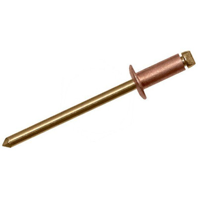 Рекомендуем купить Заклепка вытяжная открытая 4x14 со стандартным бортом, медь / бронза