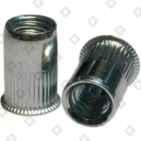 Заклепка М8x15.5 с внутренней резьбой, насечками и уменьшенным бортом, оц. сталь - №1