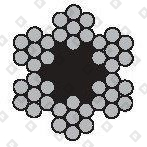 Трос для растяжки DIN 3055 Ø1 мм, конструкция 6х7, оц. сталь - №2