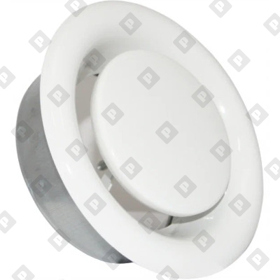 Круглый металлический потолочный диффузор Ø160 мм вытяжной - №1
