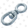 Вертлюг 6мм петля-кольцо, оц. сталь
