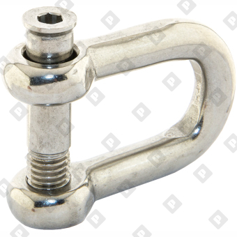 Скоба такелажная D-образная ART 8482 Ø19 мм с внутренним шестигранником, нерж. сталь А4 - №1