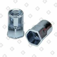 Заклепка М8x17 полушестигранная с внутренней резьбой и уменьшенным бортом, оц. сталь - №1