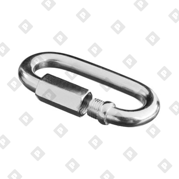 Карабин винтовой Ø10мм, оц. сталь - №1