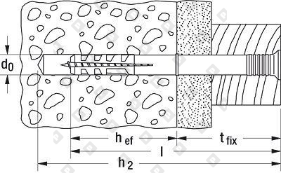 Гвоздевой дюбель fischer N 8x40/1 P с грибовидным бортиком - №2