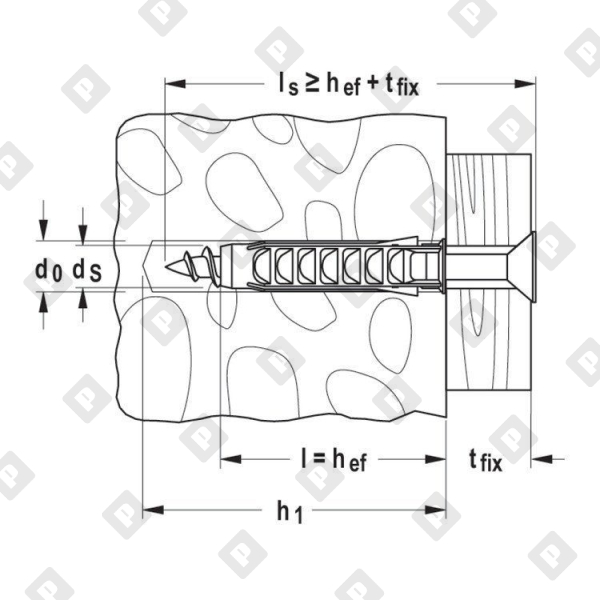 Дюбель нейлоновый fischer SX 6x50 R - №2