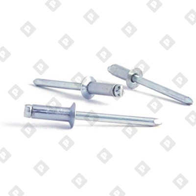 Заклепка вытяжная открытая 4,8x18 с потайным бортом, алюминий / оц. сталь - №1