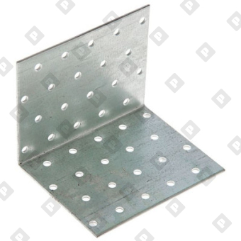 Уголок крепежный равносторонний KUR 80x80x400x1.5 мм, оц. сталь - №1