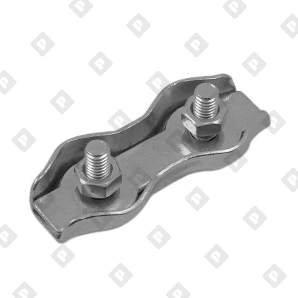 Зажим DUPLEX для троса Ø8мм, оц. сталь - №1