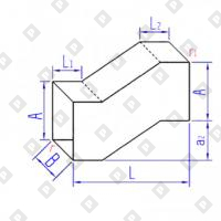 Утка прямоугольного сечения косая - №1