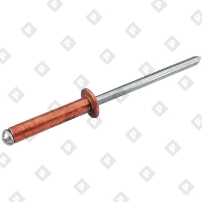 Заклепка вытяжная открытая 3.2x6 со стандартным бортом, медь / оц. сталь - №1
