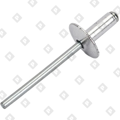 Заклепка вытяжная открытая 4,8x30 с увеличенным бортом 14 мм, алюминий / оц. сталь - №1