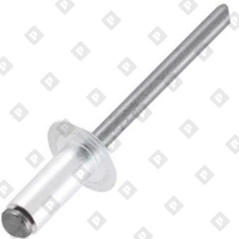 Заклепка вытяжная открытая 6x8 со стандартным бортом, алюминий / сталь - №1