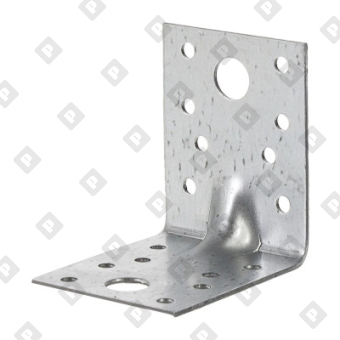 Крепежный усиленный уголок KUU 90x90x65x2 мм, оц. сталь - №1