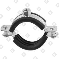 Хомут сантехнический 1/8" (9-11 мм) с резиновым профилем и гайкой М8 - №1