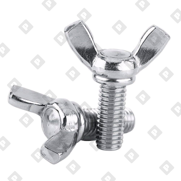 Винт DIN 316 M8x30 барашковый с прямыми лепестками американской формы, кл. пр. 4.8, оц. сталь - №1