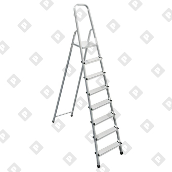 Стремянка Biber 98008 алюминиевая 8 ступенчатая - №1