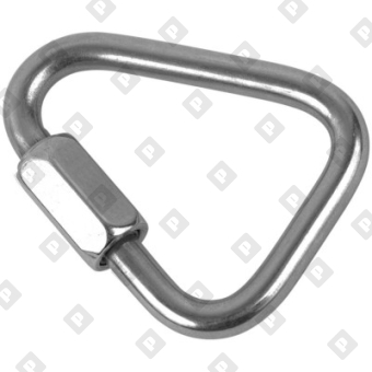 Карабин винтовой дельтавидный ART 8489 5 мм, нерж. сталь A4 - №1