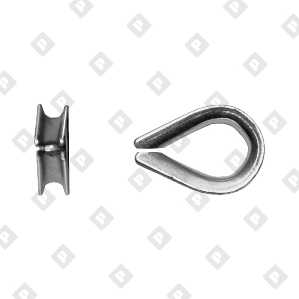 Коуш DIN 6899 для троса Ø7мм, оц. сталь - №3