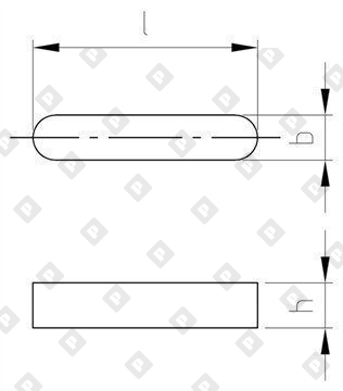 DIN 6885 AISI 316Ti A 12X8X70 - №4