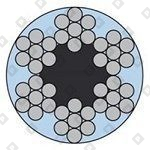 Трос для растяжки DIN 3055 Ø1,5мм/2,5мм в ПВХ оплетке, конструкция 6х7, оц. сталь - №2