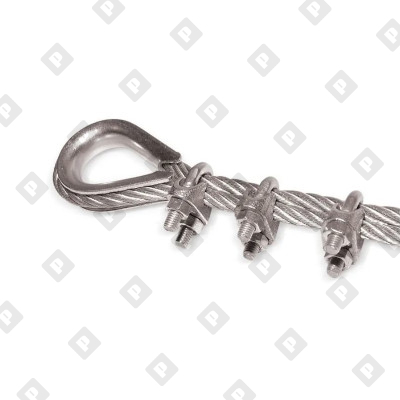 Зажим DIN 1142 усиленный для троса Ø26мм, оц. сталь - №3