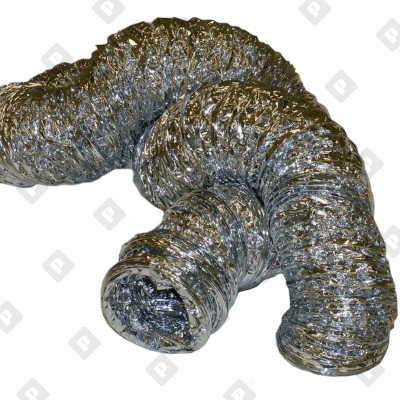 Гибкий воздуховод неизолированный двухслойный Ø254 мм, металлизированная пленка - №1