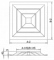 Решетка вентиляционная Р-ПУ 300х300 RAL 9016 (белый) - №1