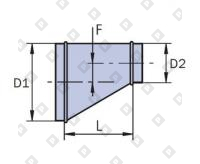 Переход круглого сечения односторонний - №1