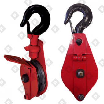 Блок одинарный монтажный грузовой HQGK с крюком, г/п 1т - №1