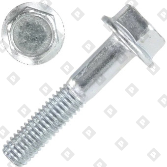 Болт DIN 6921 М6х20 с шестигранной головкой и фланцем без насечек, кл.пр. 5.8, оц. сталь - №3