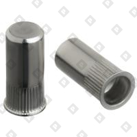 Заклепка М8x25.5 закрытая с внутренней резьбой, насечками и уменьшенным бортом, нерж. сталь A2 - №1