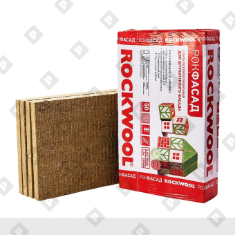 Утеплитель Rockwool Рокфасад 1000х600х50 мм, 4 шт - №1