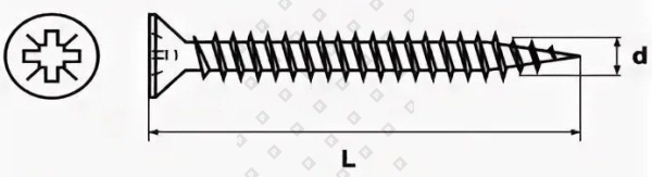 3.5x25 POZI желтый цинк - №2