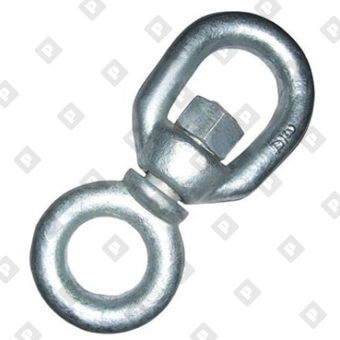 Вертлюг 6мм петля-кольцо, оц. сталь - №1